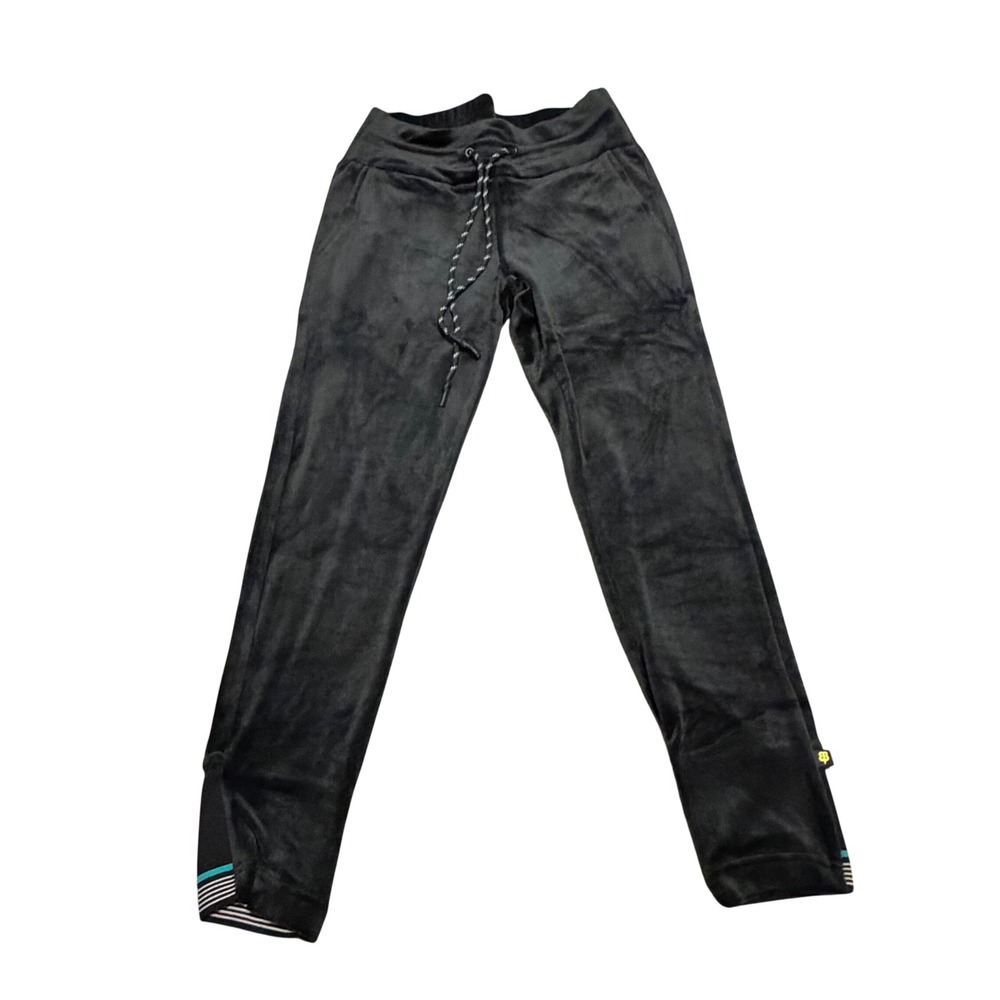 Betabrand Soft Velour Joggers Small Petite‎ Anthracite Black NEW